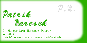 patrik marcsek business card